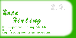 mate hirling business card